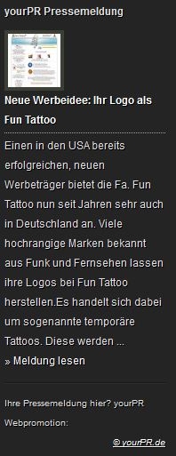 TV Fake Tattoos und Piercings