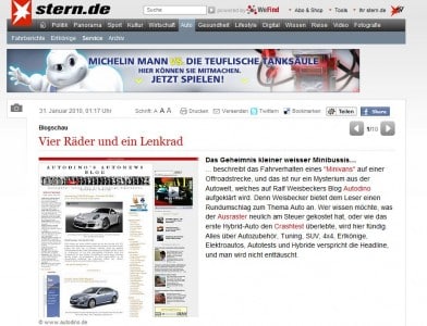 WERBEN BEI AUTODINO 2 Stern Online meint über Autodino