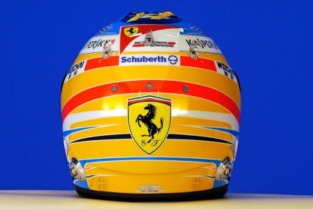 Helm Ferrari Pilot Fernando Alonso
