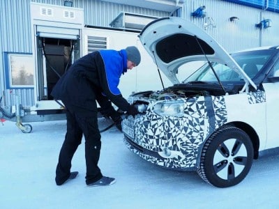 Elektroauto Kia Soul EV bei Wintertests