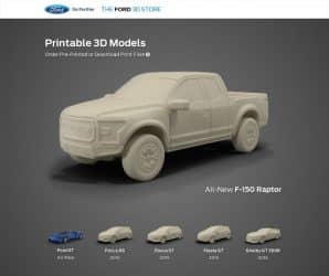 Ford Modelle im 3D Druck