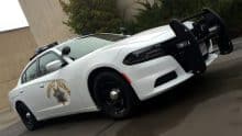 US Polizeiauto mit Bullenfänger Rammbügel