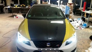 Seat Leon Cupra Folierung Motorhaube Kotfluegel   